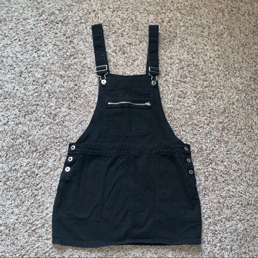 Forever 21 Black Denim Overall Skirt / Dress